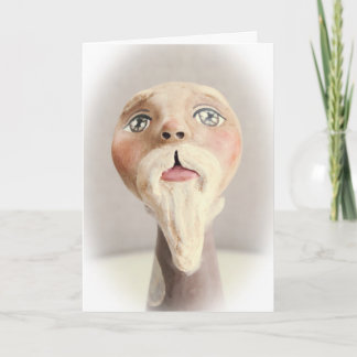 Santa för Folk konst julkort Helgkort