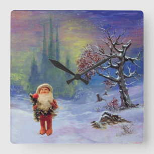 SANTA FÖR GNOMES FYRKANTIG KLOCKA