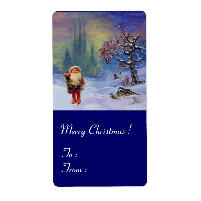 SANTA FÖR Helgdag GNOMES Blue Winter Fraktsedel (Framsidan)