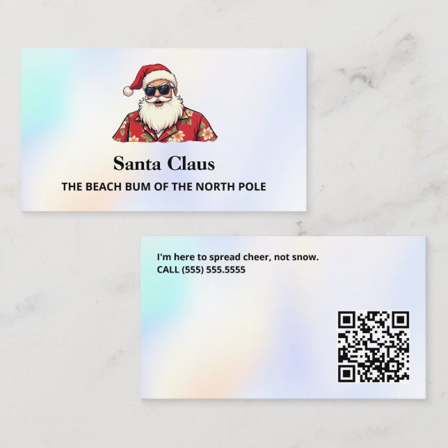 Santa for Hire QR (Fram/baksida)