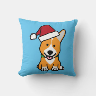 Santa för jul för Pembroke för Corgihundvalp Kudde