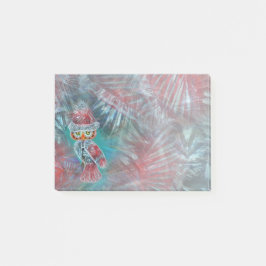 Santa för julglamourmode uggla post-it block