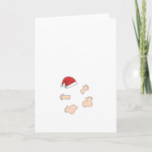 Santa för julgravid lite mamma som är helgkort