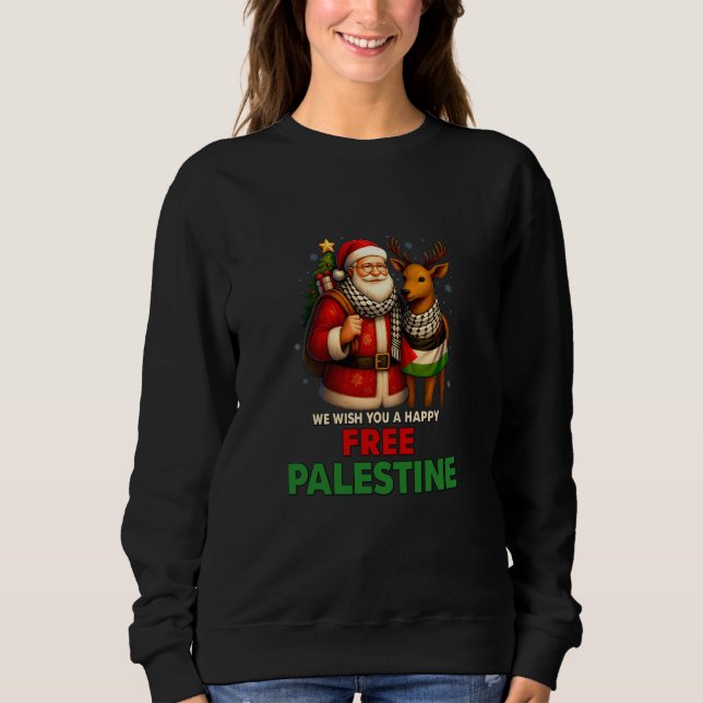 Santa for Palestine – Christmas Peace T Shirt (Framsida)