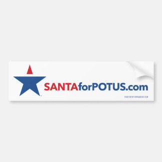 "Santa för Potus" 11" x 3" bildekal