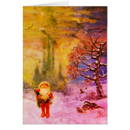 SANTA FÖR VINJEN Hälsning I GNOMES Hälsningskort