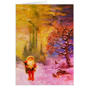 SANTA FÖR VINJEN Hälsning I GNOMES Hälsningskort