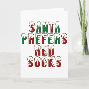 Santa föredrar röda sockor rolig LOL Chri Helgkort
