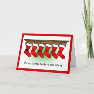 Santa föredrar sockor helgkort