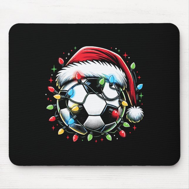 Santa Fotboll Byll Älskare Jul  Musmatta (Framsidan)