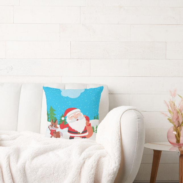 Santa & Fox Cotton Kuddinkast 40 cm x 40 cm Kudde (Soffa)
