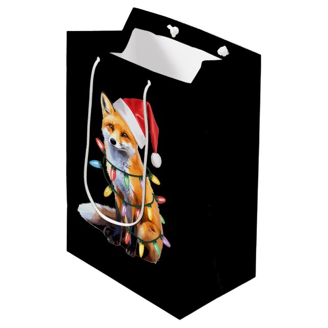 Santa Fox Julbelysning Räv Älskare Julpresent (Framsidan Vinklad)