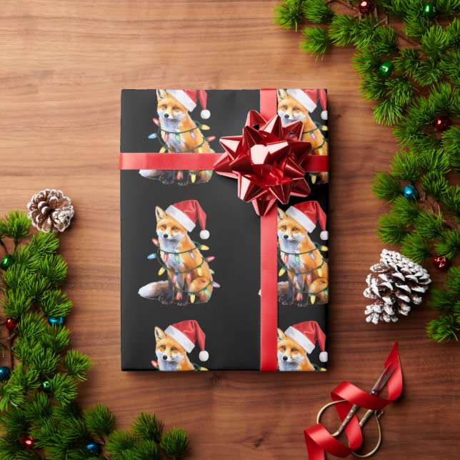 Santa Fox Julbelysning Räv Älskare Julpresent Presentpapper (Julgåva)