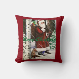 Santa & Fox Pillow Kudde