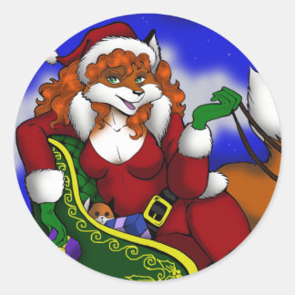 Santa Fox Stickers Runt Klistermärke
