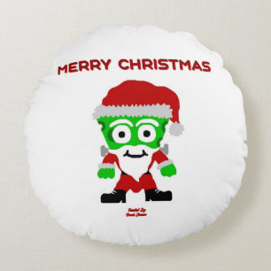 Santa FrankenCheese Round Dekorativ kudde