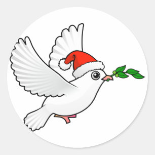 Santa fredduva runt klistermärke