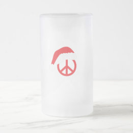 Santa Fredstecken Ho Ho Ho med Santa Hat Frostat Ölglas