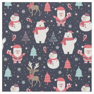 Santa & Friends Mönster Tyg