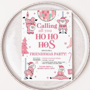 Santa Friendsmas jul Party Inbjudningar