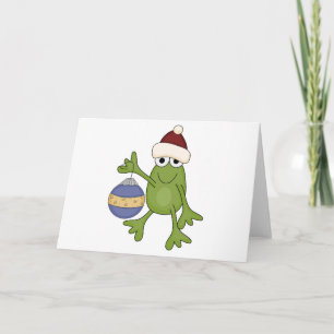 Santa Frog med prydnadsskjortor och gåvor Helgkort