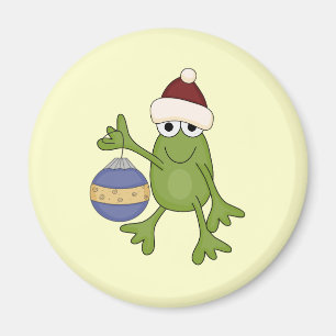 Santa Frog med prydnadsskjortor och gåvor Magnet