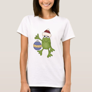 Santa Frog med prydnadsskjortor och gåvor Tee Shirt