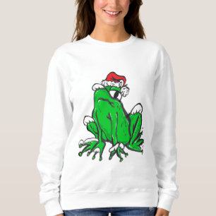 Santa Frog Tecknad Merry X-Mas Sweater T Shirt