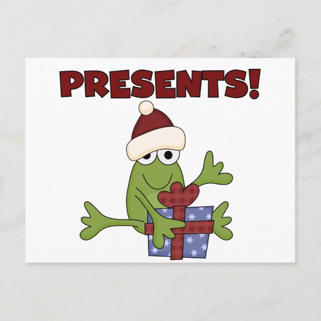 Santa Frog Tshirts och Gifts Helg Vykort (Framsida)