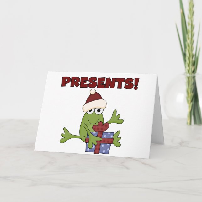 Santa Frog Tshirts och Gifts Helgkort (Framsida)
