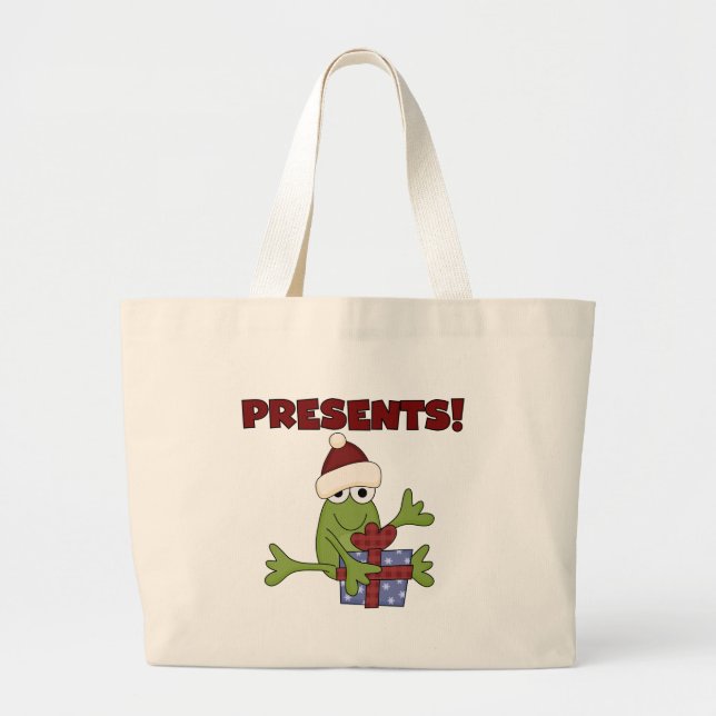 Santa Frog Tshirts och Gifts Jumbo Tygkasse (Framsidan)