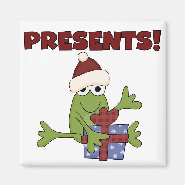 Santa Frog Tshirts och Gifts Magnet (Framsidan)
