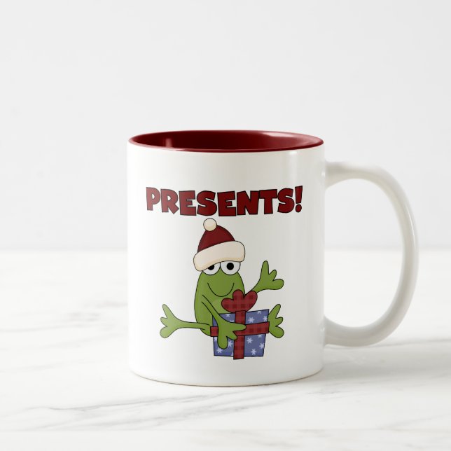 Santa Frog Tshirts och Gifts Två-Tonad Mugg (Höger)