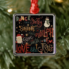 Santa Frosty Rudolph Jesus Julinspiration Julgransprydnad Metall