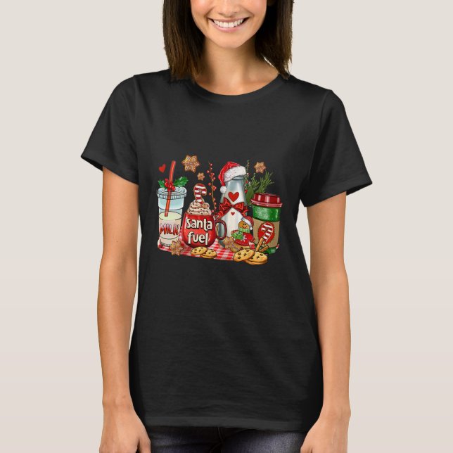 Santa Fuel Kaffe koppar God jul Coffee Drin T Shirt (Framsida)