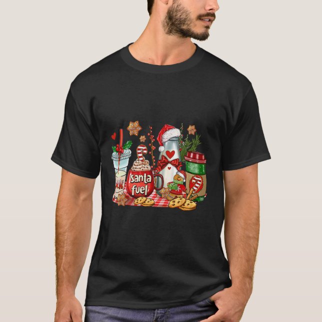 Santa Fuel Kaffe koppar God jul Coffee Drin T Shirt (Framsida)
