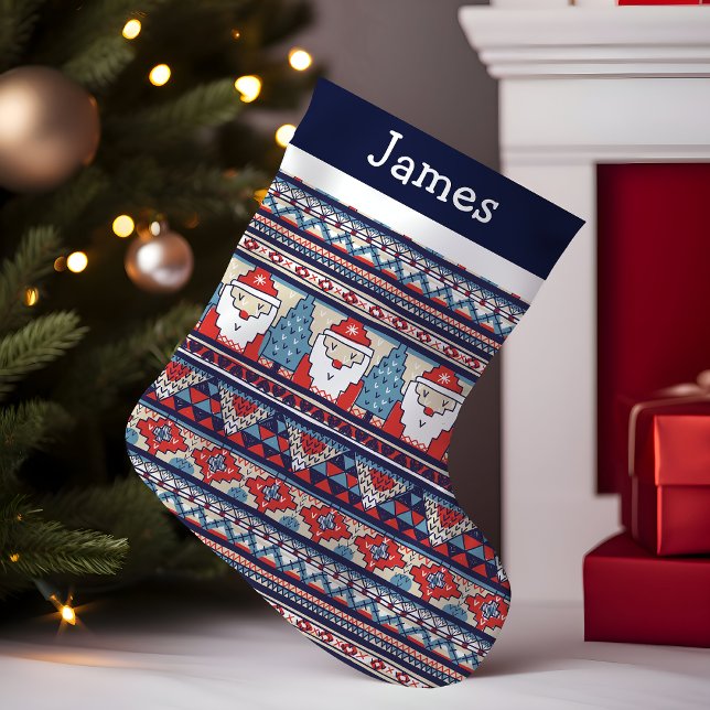 Santa fuljulströja monogram liten julstrumpa (Skapare uppladdad)