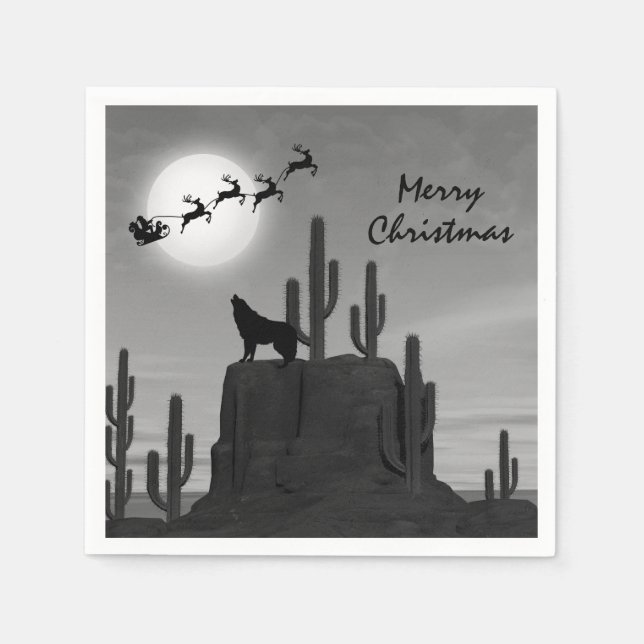 Santa Full Moon Varg Desert Southwest jul Pappersservett (Framsidan)