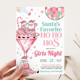 Santa Funny Girls Nattjul Party Inbjudningar
