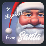 Santa Fyrkantigt Klistermärke<br><div class="desc">Tomt. text kan ändras eller tas bort</div>