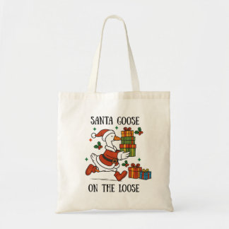 Santa Gås På Löst Julfirande Dräkt Tygkasse