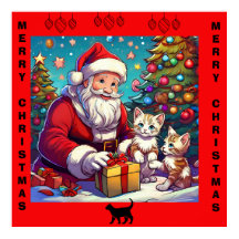 Santa Ge Presenter till två unga Kittens