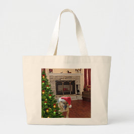 Santa German Shepherd Hund efter Julgran, ZKA Jumbo Tygkasse
