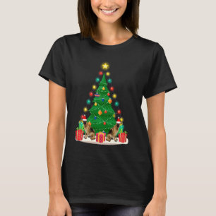 Santa German Shepherd Hund Julgran Funny Xma T Shirt