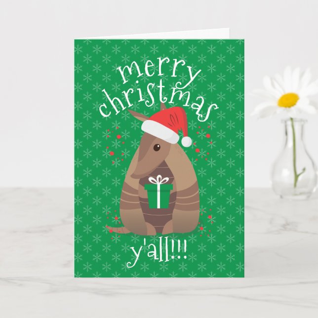 Santa Gift Ge Armadillo Texas Kort (Liten växt)