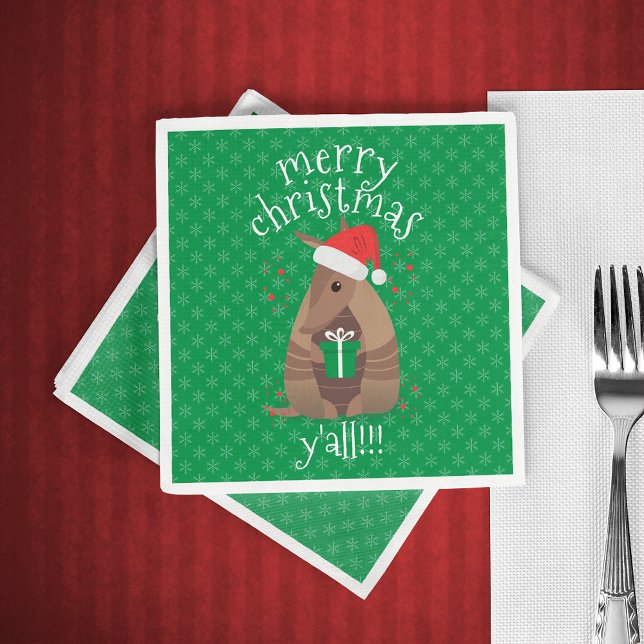 Santa Gift Ge Armadillo Texas Pappersservett (Skapare uppladdad)