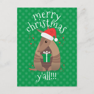 Santa Gift Ge Armadillo Texas Vykort