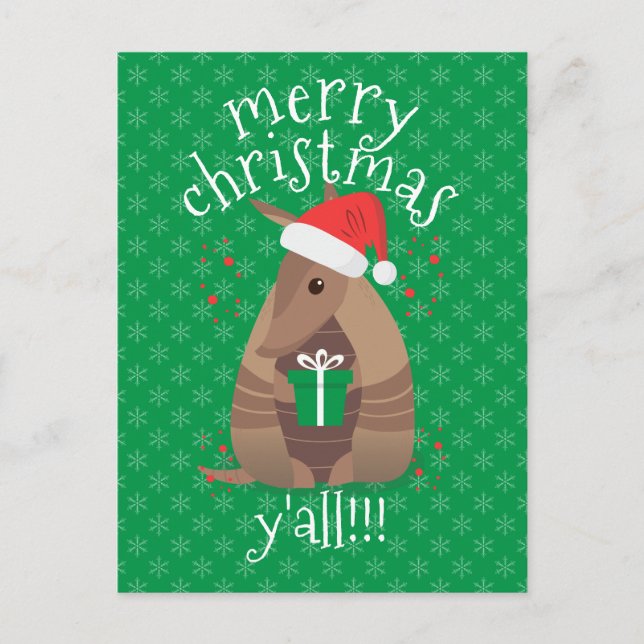 Santa Gift Ge Armadillo Texas Vykort (Framsida)