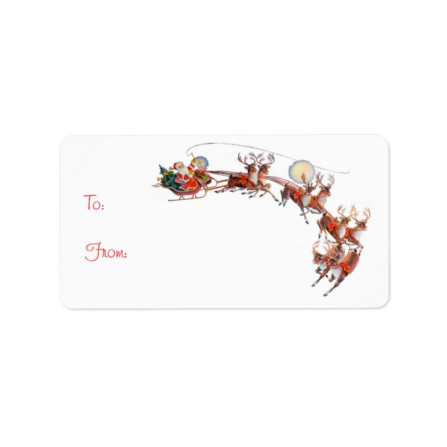 SANTA GIFT MÄRKRE by SHARON SHARPE Adressetikett (Framsidan)