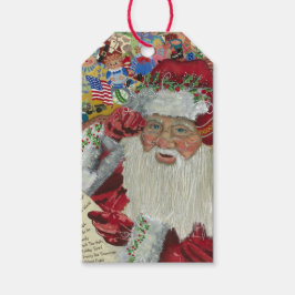 Santa Gift Märkres - "Checking It Twice" Presentetikett